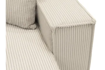 Hobson Bäddsoffa med Divan 3-sits i Plysch - Grå - Möbler - Soffa - Bäddsoffa - Bäddsoffa divan