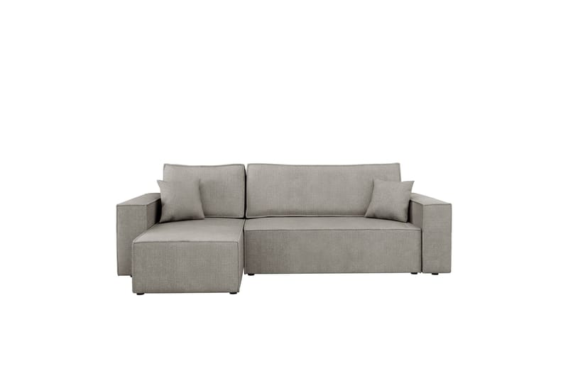 Hobson Bäddsoffa med Divan 3-sits i Plysch, Grå