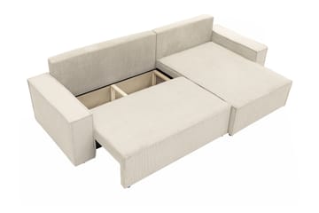 Hobson Bäddsoffa med Divan 3-sits i Plysch - Grå - Möbler - Soffa - Bäddsoffa - Bäddsoffa divan