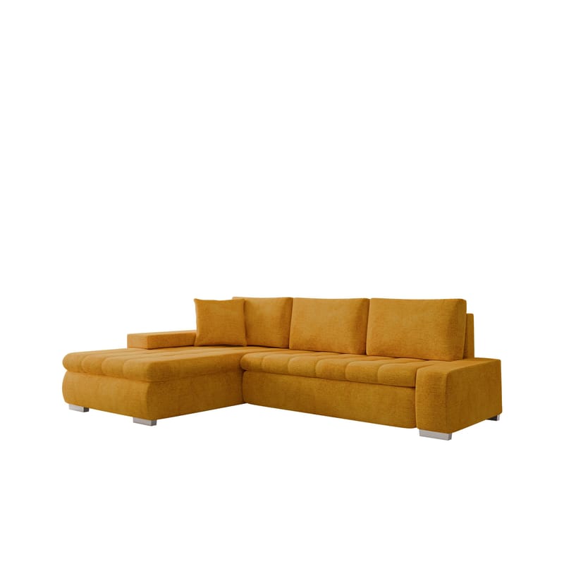 Irja 4-sits Bäddsoffa med divan Vänstervänd, gul