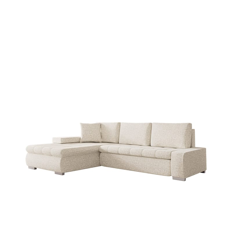 Irja 4-sits Bäddsoffa med divan Vänstervänd, Ljusbeige