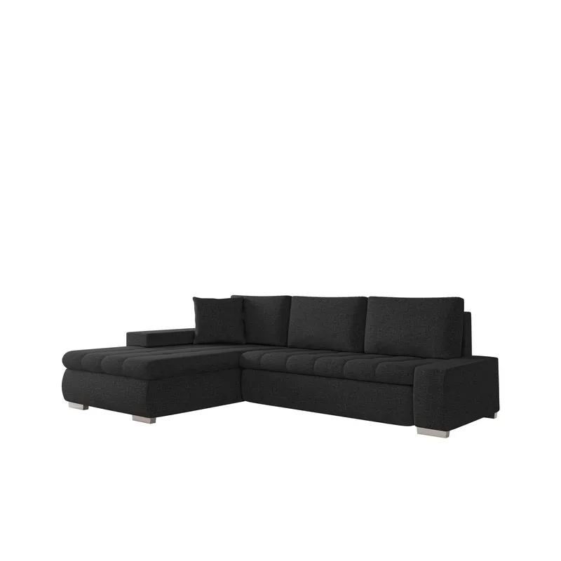 Irja 4-sits Bäddsoffa med divan Vänstervänd - Svart - Möbler - Soffa - Bäddsoffa - Hörnbäddsoffa