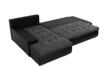 Irja Bäddsoffa med Divan 3-sits i Konstläder - Vit/Grå - Möbler - Soffa - Bäddsoffa - Bäddsoffa divan