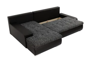 Irja Bäddsoffa med Divan 3-sits i Konstläder - Vit/Grå - Möbler - Soffa - Bäddsoffa - Bäddsoffa divan