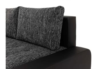 Irja Bäddsoffa med Divan 3-sits i Plysch - Grå - Möbler - Soffa - Bäddsoffa - Bäddsoffa divan
