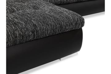 Irja Bäddsoffa med Divan 3-sits i Plysch - Grå - Möbler - Soffa - Bäddsoffa - Bäddsoffa divan