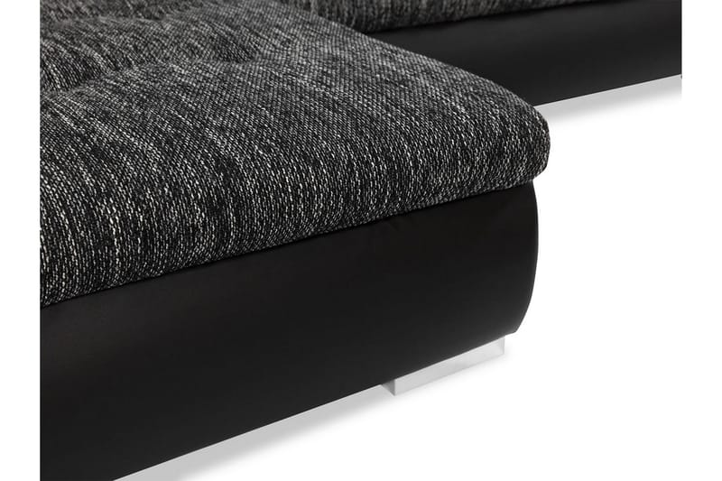 Irja Bäddsoffa med Divan 3-sits i Plysch - Grå - Möbler - Soffa - Bäddsoffa - Bäddsoffa divan