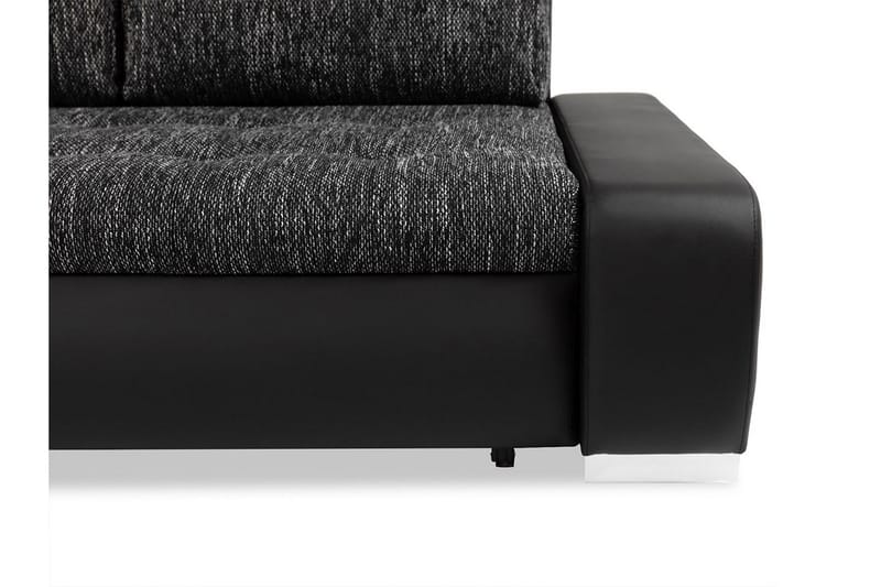 Irja Bäddsoffa med Divan 3-sits i Plysch - Grå - Möbler - Soffa - Bäddsoffa - Bäddsoffa divan