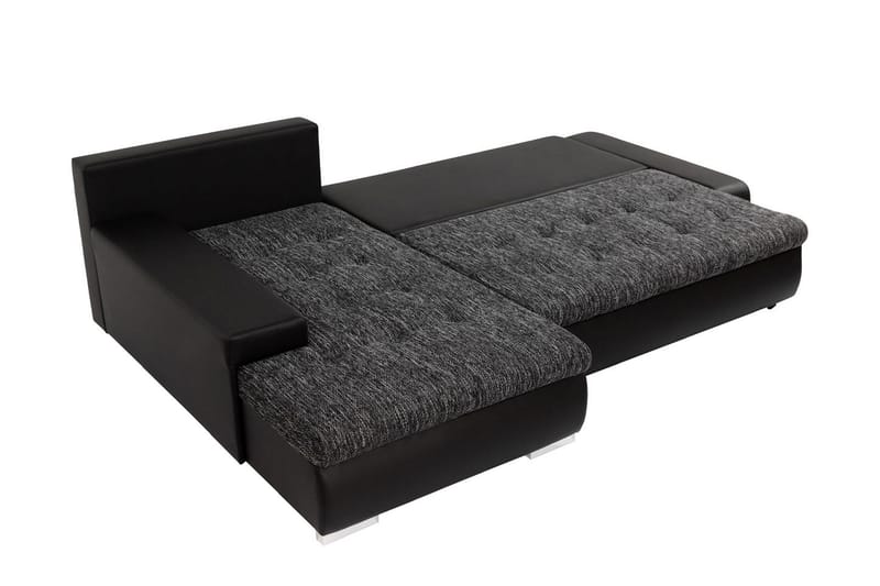 Irja Bäddsoffa med Divan 3-sits i Plysch - Grå - Möbler - Soffa - Bäddsoffa - Bäddsoffa divan