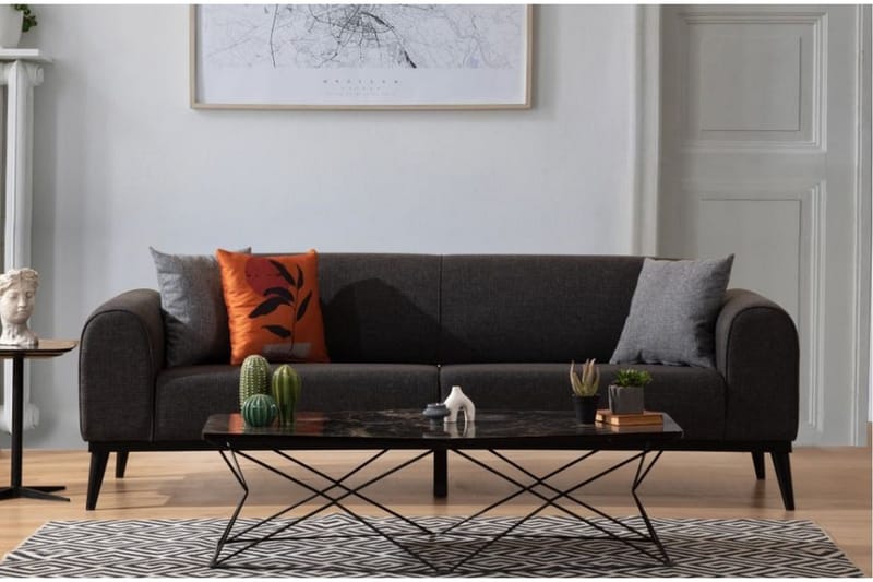Kapri Bäddsoffa 4-sits - Antracit - Möbler - Soffa - Bäddsoffa - 4 sits bäddsoffa