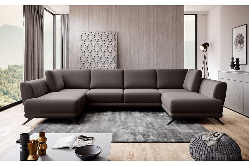 Katun Bäddsoffa Dubbelschäslong - Brun - Möbler - Soffa - Bäddsoffa - Bäddsoffa längsbäddad