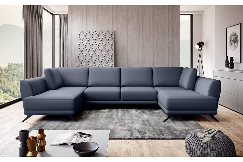 Katun Bäddsoffa Dubbelschäslong - Grå - Möbler - Soffa - Bäddsoffa - Bäddsoffa längsbäddad