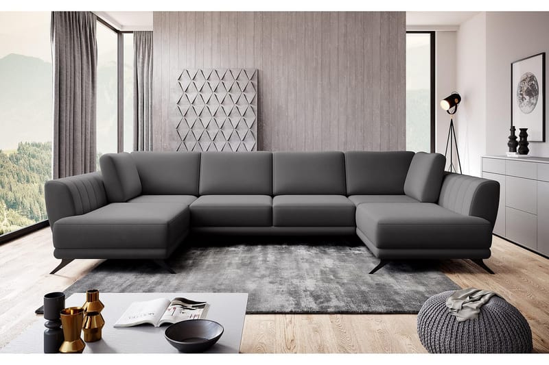 Katun Bäddsoffa Dubbelschäslong - Grå - Möbler - Soffa - Bäddsoffa - Bäddsoffa längsbäddad