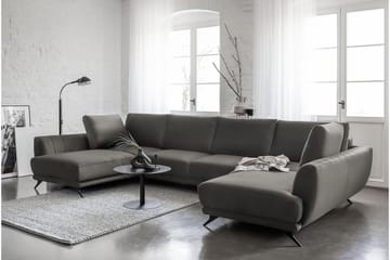 Katun Bäddsoffa Dubbelschäslong - Grå - Möbler - Soffa - Bäddsoffa - Bäddsoffa längsbäddad