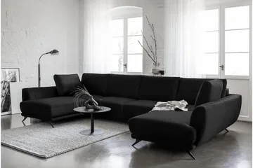 Katun Bäddsoffa Dubbelschäslong - Svart - Möbler - Soffa - Bäddsoffa - Bäddsoffa längsbäddad
