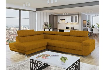 Kintore 3-sits Hörnbäddsoffa NO_BRAND Dark yellow - Möbler - Soffa - Bäddsoffa - Bäddsoffa längsbäddad
