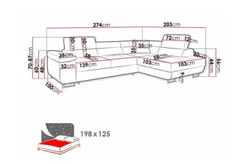 Kintore 3-sits Hörnbäddsoffa - Möbler - Soffa - Bäddsoffa - Bäddsoffa längsbäddad