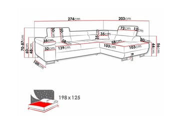 Kintore 3-sits Hörnbäddsoffa - Möbler - Soffa - Bäddsoffa - Bäddsoffa längsbäddad