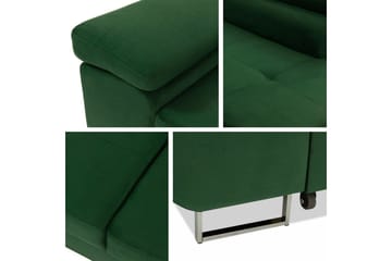 Kintore 4-sits Högervänd L-formad Hörnbäddsoffa 125x198 cm i Manchestertyg - Grå - Möbler - Soffa - Bäddsoffa - Bäddsoffa längsbäddad