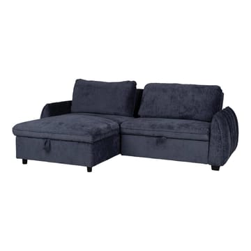 Klevor Vändbar L-formad Hörnbäddsoffa 132x198 cm med Förvaring i Tyg - Blå - Möbler - Soffa - Bäddsoffa - Bäddsoffa längsbäddad