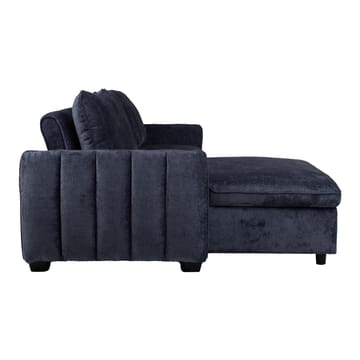 Klevor Vändbar L-formad Hörnbäddsoffa 132x198 cm med Förvaring i Tyg - Blå - Möbler - Soffa - Bäddsoffa - Bäddsoffa längsbäddad