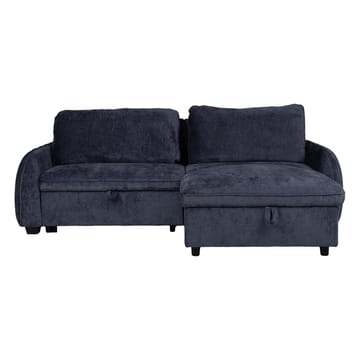 Klevor Vändbar L-formad Hörnbäddsoffa 132x198 cm med Förvaring i Tyg - Blå - Möbler - Soffa - Bäddsoffa - Bäddsoffa längsbäddad