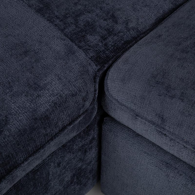 Klevor Vändbar L-formad Hörnbäddsoffa 132x198 cm med Förvaring i Tyg - Blå - Möbler - Soffa - Bäddsoffa - Bäddsoffa längsbäddad