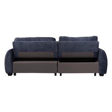 Klevor Vändbar L-formad Hörnbäddsoffa 132x198 cm med Förvaring i Tyg - Blå - Möbler - Soffa - Bäddsoffa - Bäddsoffa längsbäddad