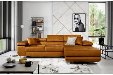 Klinka Bäddsoffa med Divan Höger - Gul - Möbler - Soffa - Bäddsoffa - Bäddsoffa divan