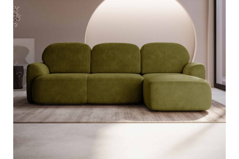 Korfu Bäddsoffa m. Divan 3-sits - Grön - Möbler - Soffa - Bäddsoffa - Bäddsoffa divan