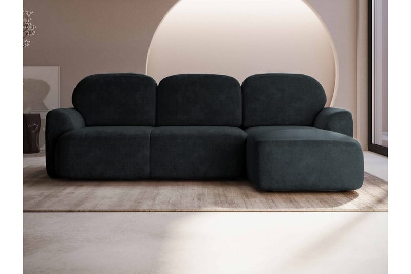 Korfu Bäddsoffa m. Divan 3-sits - Svart - Möbler - Soffa - Bäddsoffa - Bäddsoffa divan