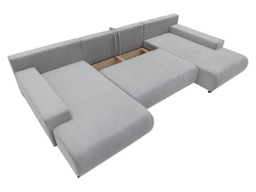 Krysen 4-sits Bäddsoffa med dubbeldivan - grå - Möbler - Soffa - Bäddsoffa - Hörnbäddsoffa