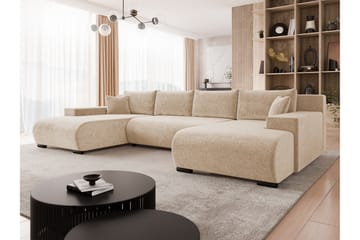 Krysen Bäddsoffa Dubbeldivan 4-sits - Beige - Möbler - Soffa - Bäddsoffa - U bäddsoffa