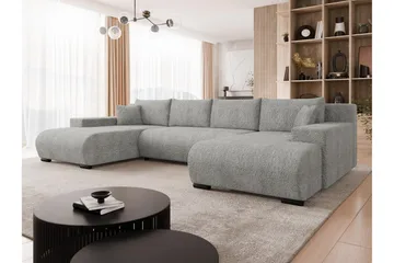 Krysen Bäddsoffa Dubbeldivan 4-sits - Grå - Möbler - Soffa - Bäddsoffa - U bäddsoffa