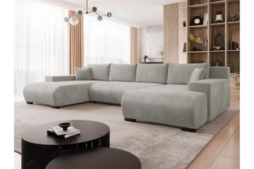 Krysen Bäddsoffa Dubbeldivan 4-sits - Grå - Möbler - Soffa - Bäddsoffa - U bäddsoffa