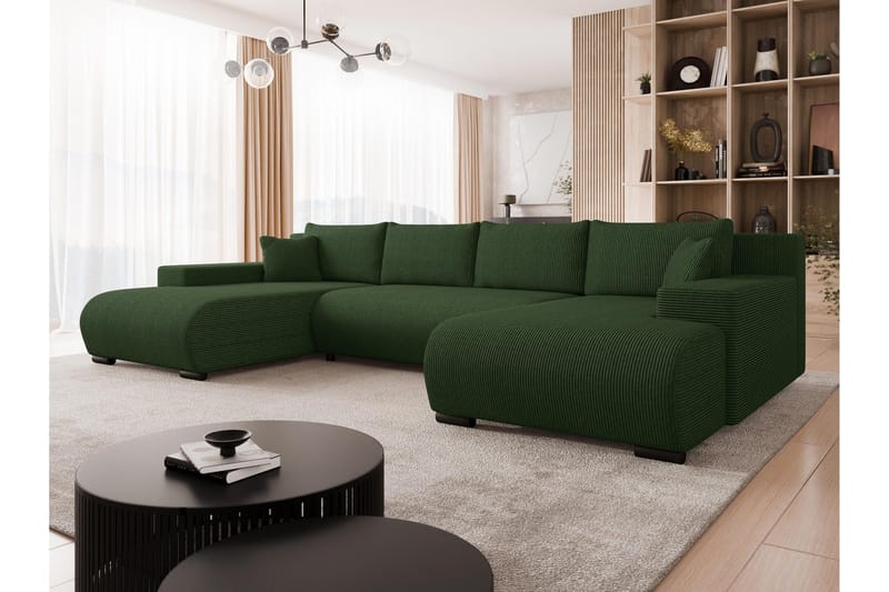 Krysen Bäddsoffa Dubbeldivan 4-sits - Grön - Möbler - Soffa - Bäddsoffa - Bäddsoffa divan