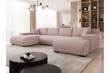 Krysen Bäddsoffa Dubbeldivan 4-sits - Rosa - Möbler - Soffa - Bäddsoffa - Bäddsoffa divan