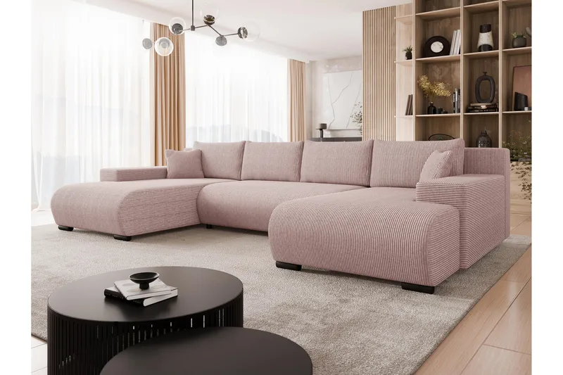 Krysen Bäddsoffa Dubbeldivan 4-sits - Rosa - Möbler - Soffa - Bäddsoffa - Bäddsoffa divan