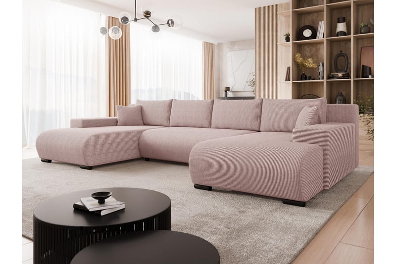 Krysen Bäddsoffa Dubbeldivan 4-sits - Rosa - Möbler - Soffa - Bäddsoffa - Bäddsoffa divan