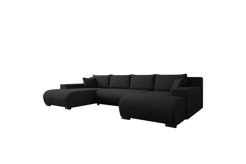 Krysen Bäddsoffa Dubbeldivan 4-sits - Svart - Möbler - Soffa - Bäddsoffa - Bäddsoffa divan