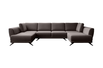 Bäddsoffa Dubbelschäslong Kazuma - Brun - Möbler - Soffa - Bäddsoffa - Bäddsoffa längsbäddad
