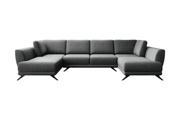 Bäddsoffa Dubbelschäslong Kazuma - Grå - Möbler - Soffa - Bäddsoffa - Bäddsoffa längsbäddad