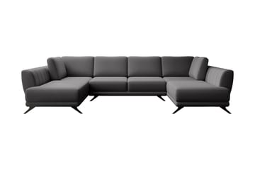 Bäddsoffa Dubbelschäslong Kazuma - Grå - Möbler - Soffa - Bäddsoffa - Bäddsoffa längsbäddad