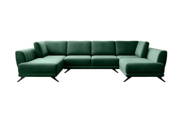 Bäddsoffa Dubbelschäslong Kazuma - Grön - Möbler - Soffa - Bäddsoffa - Bäddsoffa längsbäddad