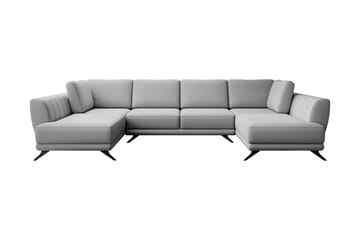 Bäddsoffa Dubbelschäslong Kazuma - Ljusgrå - Möbler - Soffa - Bäddsoffa - Bäddsoffa längsbäddad