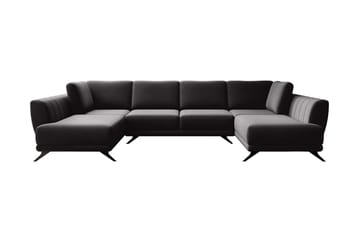 Bäddsoffa Dubbelschäslong Kazuma - Mörkbrun - Möbler - Soffa - Bäddsoffa - Bäddsoffa längsbäddad