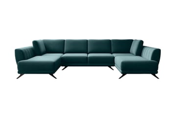 Bäddsoffa Dubbelschäslong Kazuma - Mörkgrön - Möbler - Soffa - Bäddsoffa - Bäddsoffa längsbäddad