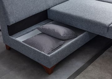Bervik Hörnsoffa 230x90x150 cm - Grå - Möbler - Soffa - Bäddsoffa - Bäddsoffa längsbäddad
