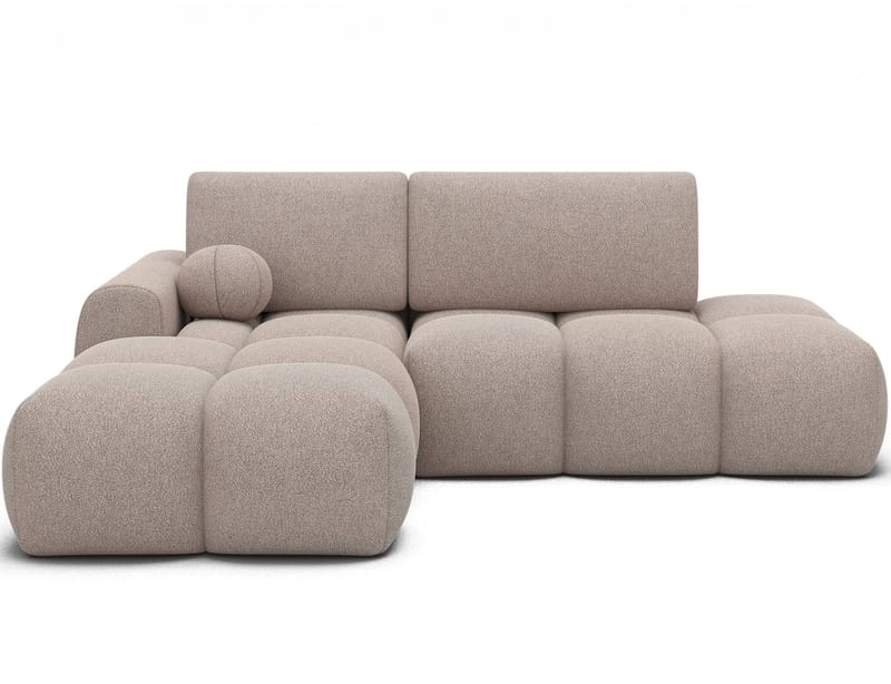 Vittario 3-sits Bubblig Bäddsoffa med Divan och förvaring Vänster - Xillar 20 - Möbler - Soffa - Bäddsoffa - Bäddsoffa längsbäddad