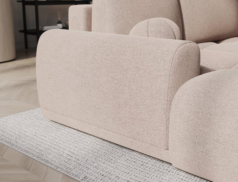 Vittario 3-sits Bubblig Bäddsoffa med Divan och förvaring Vänster - Xillar 20 - Möbler - Soffa - Bäddsoffa - Bäddsoffa längsbäddad
